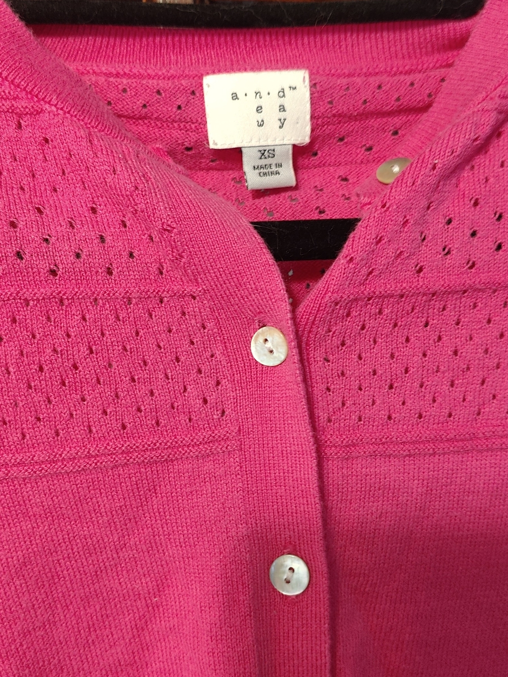 Pink Button-Up Cardigan - Picture 3 of 4